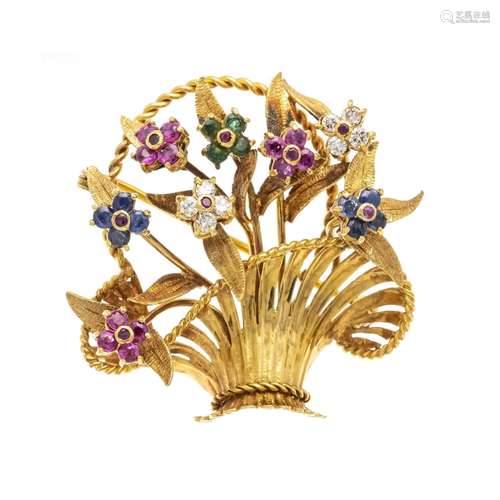 Italian flower basket brooch G