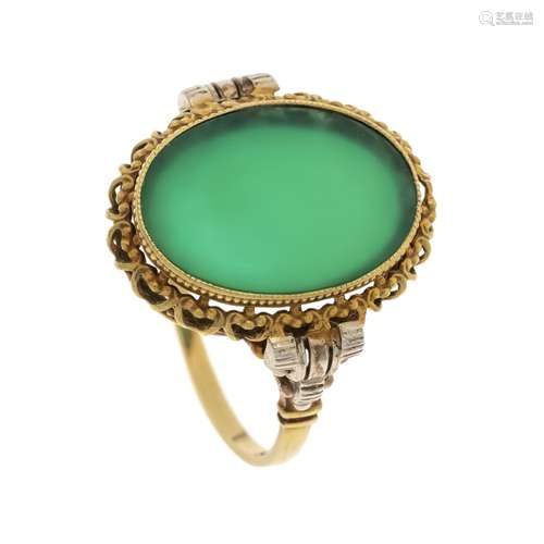 Green agate ring GG 585/000 wi