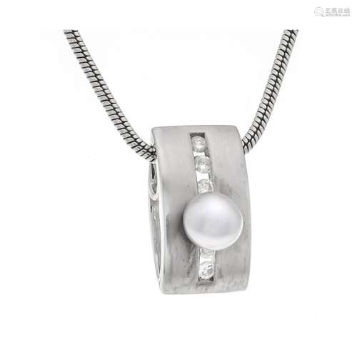 Pearl and diamond pendant WG 5