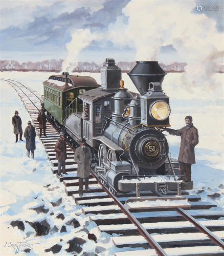 J. Craig Thorpe (B. 1948) North Dakota Locomotive