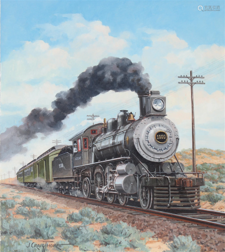 J. Craig Thorpe (B. 1948) "New Mexico Locomotive"