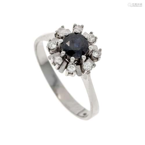 Sapphire diamond ring WG 585/0