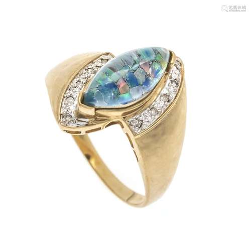 Opal diamond ring GG/WG 333/00