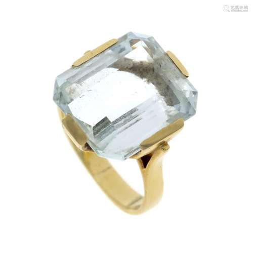 Aquamarine ring GG 585/000 wit