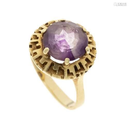 Amethyst ring 585/000 with a r