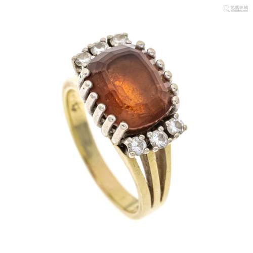 Amber diamond ring GG/WG 585/0