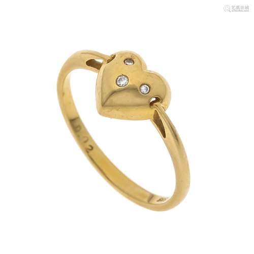 Heart ring GG 585/000 with 3 b