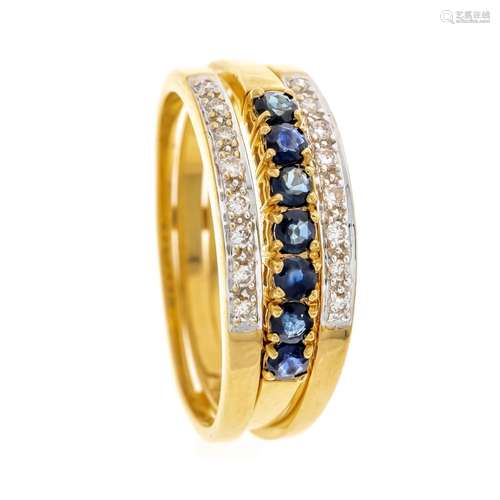 Sapphire diamond ring GG/WG 75