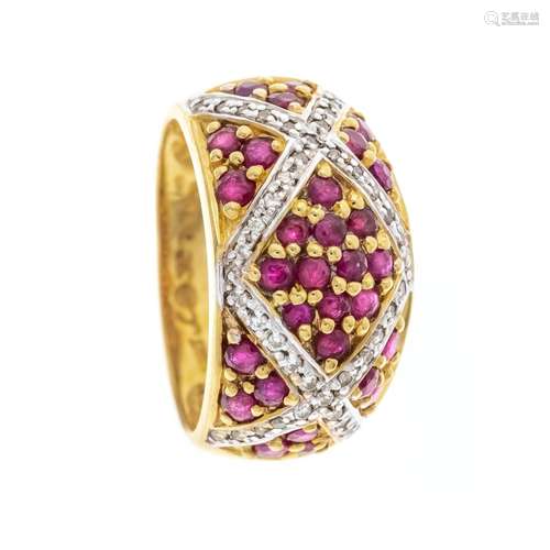 Ruby diamond ring GG/WG 750/00