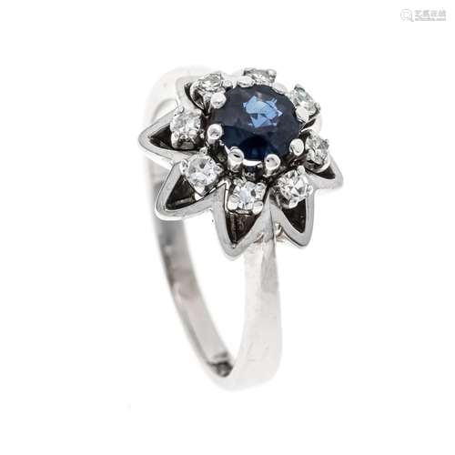 Sapphire diamond ring WG 585/0