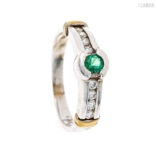 Emerald diamond ring WG/GG 585