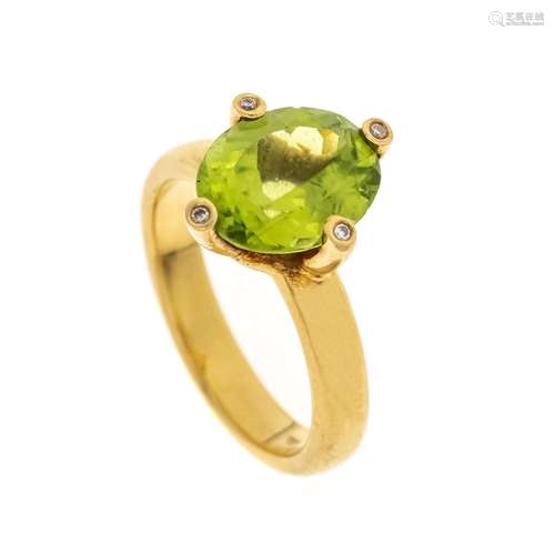 Peridot-brilliant ring GG 750/