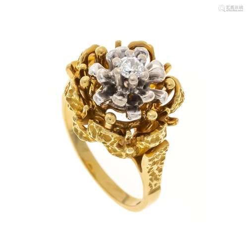 Old cut diamond ring GG/WG 750