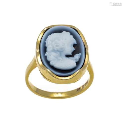 Agate gem ring GG 585/000 with