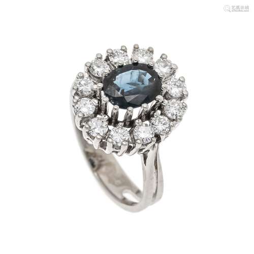 Sapphire diamond ring WG 585/0