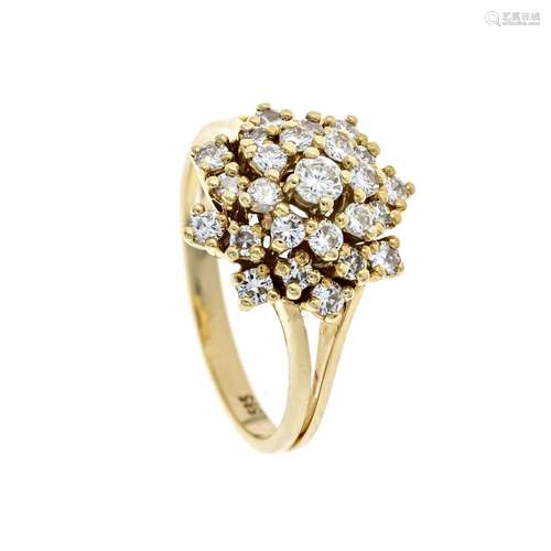 Brilliant flower ring GG 585/0