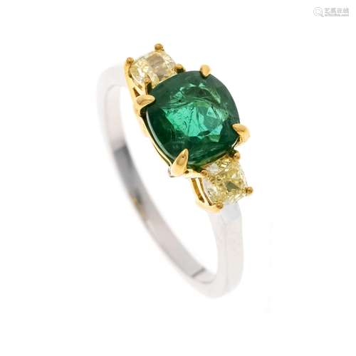 Emerald diamond ring WG/GG 750