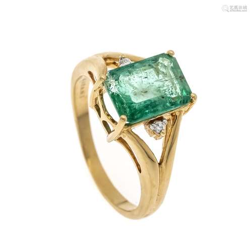 Emerald diamond ring GG 750/00