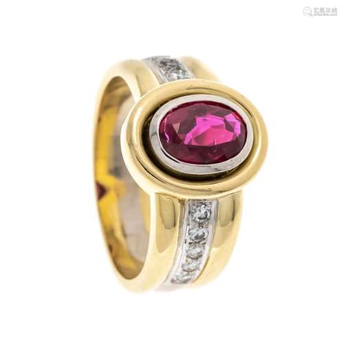 Ruby-brilliant ring GG 750/000