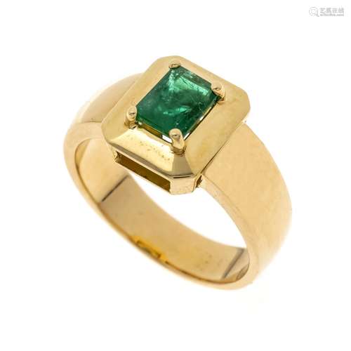 Emerald ring GG 750/000 with a