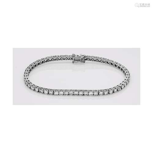 Tennis bracelet WG 750/000 wit