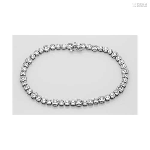 Tennis bracelet WG 750/000 wit