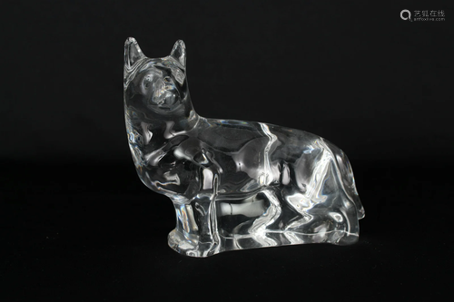 Orrefors Crystal German Shepherd