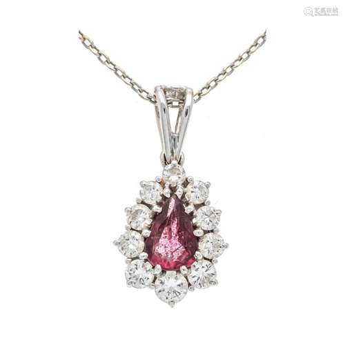 Ruby-brilliant pendant WG 750/