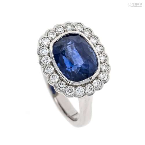 Sapphire-brilliant ring WG 750