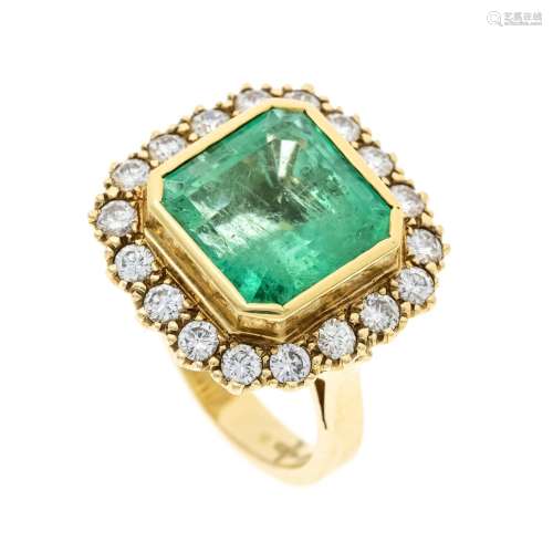 Emerald diamond ring GG/WG 750