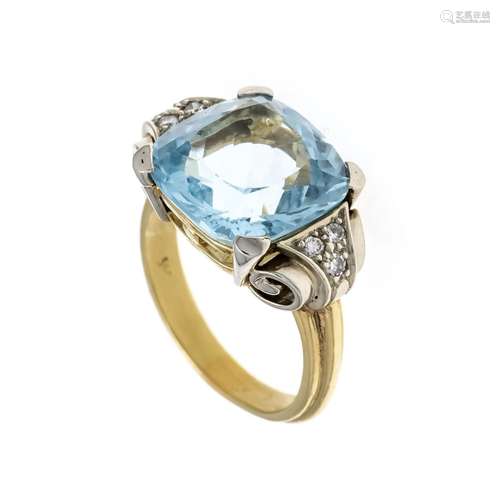 Aquamarine diamond ring GG/WG