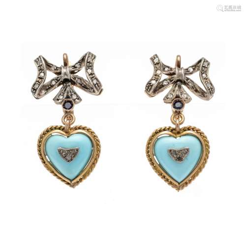 Turquoise diamond earrings RG/
