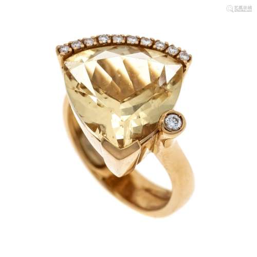 Gold beryl diamond ring RG 750