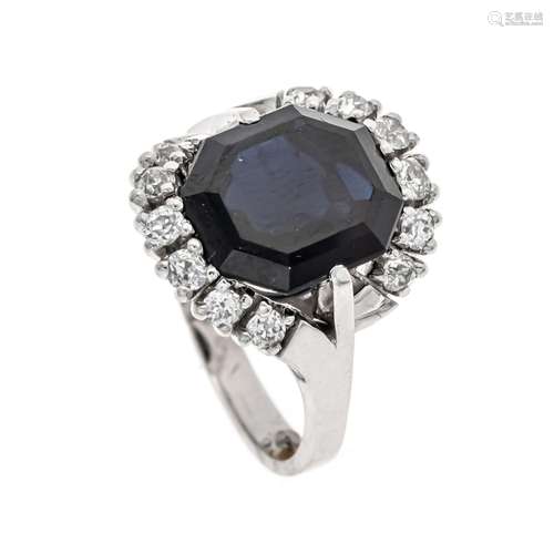 Sapphire diamond ring WG 585/0