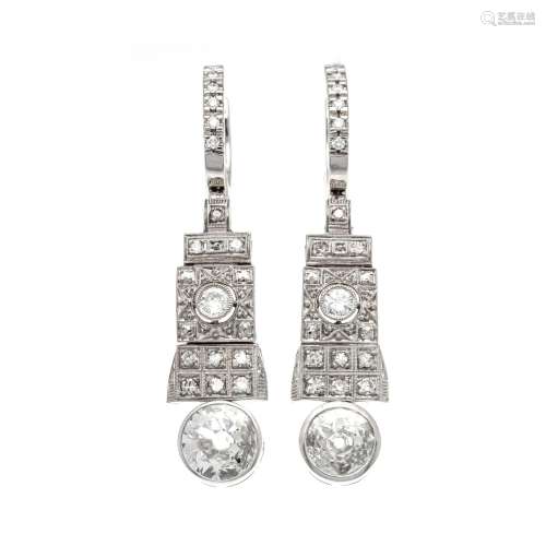 Old-cut diamond earrings in Ar