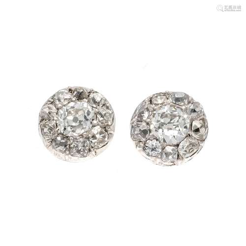 Old-cut diamond earrings WG 58