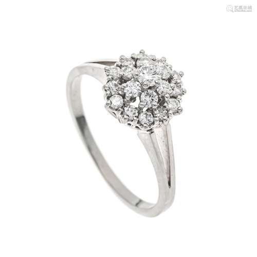 Brilliant flower ring WG 585/0