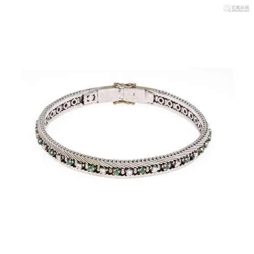 Emerald diamond bracelet WG 58