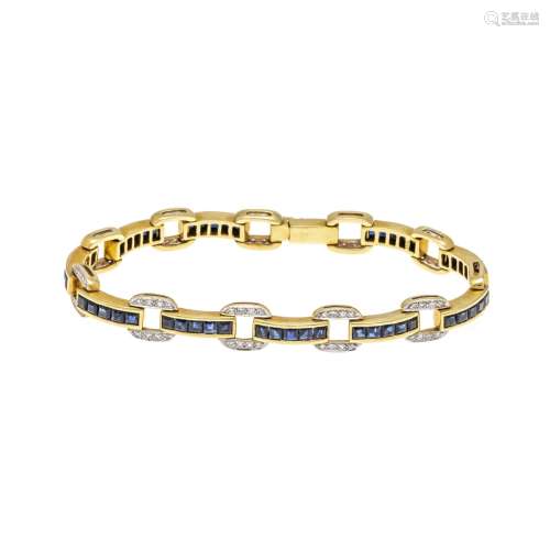 Sapphire-diamond bracelet GG/W