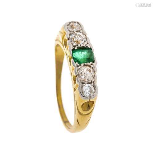 Emerald old-cut diamond ring G