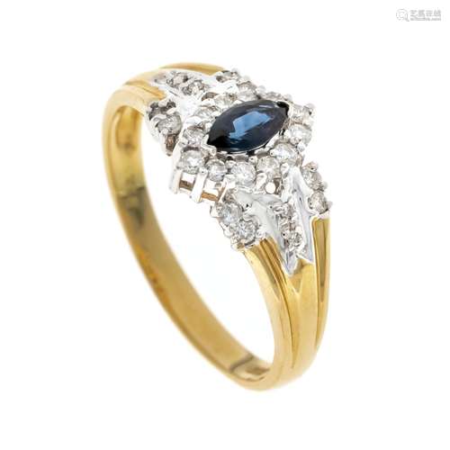 Sapphire diamond ring GG/WG 58