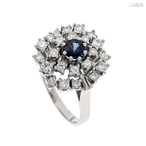 Sapphire diamond ring WG 585/0