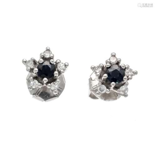 Sapphire diamond earrings WG 5