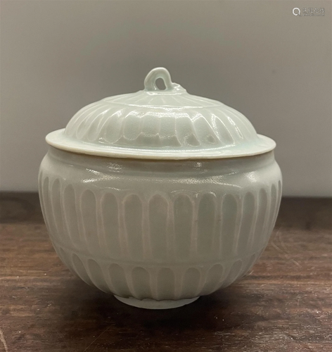 Chinese, White glaze porcelain lidded bowl