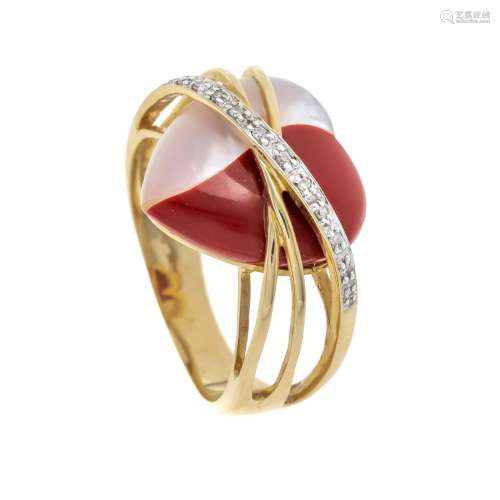 Heart diamond ring GG/WG 585/0