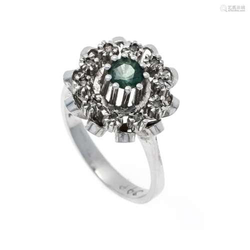 Gemstone-diamond ring WG 585/0