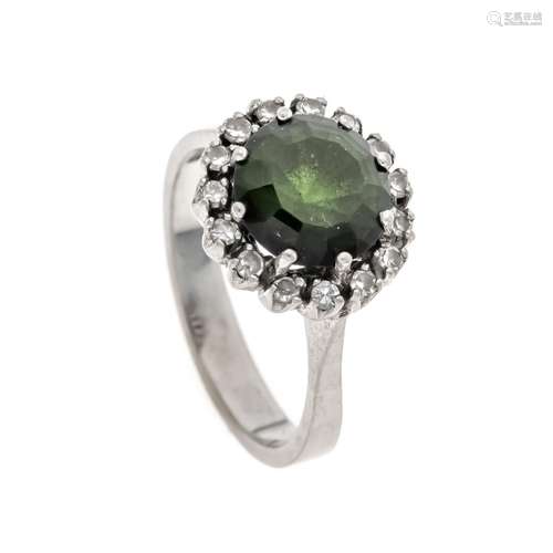 Tourmaline diamond ring WG 585