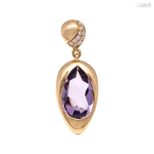 Amethyst diamond pendant RG 75