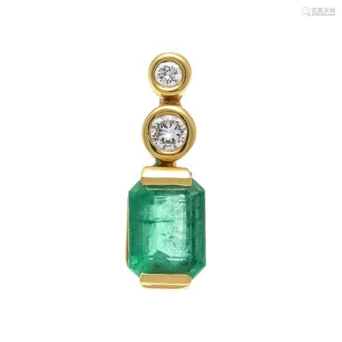 Emerald pendant GG 750/000 wit