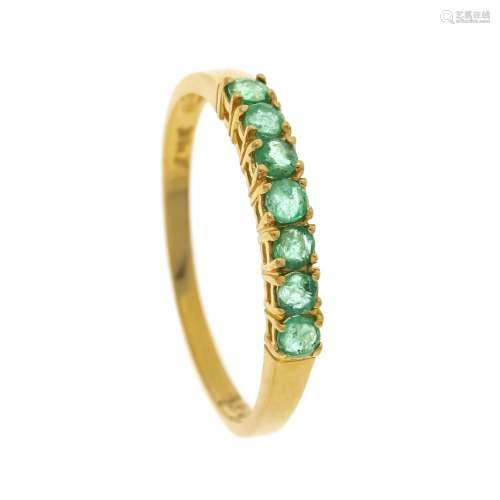Emerald ring GG 750/000 with r